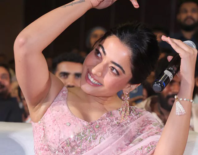Rashmika Mandanna at Kuberaa Pre Release Event